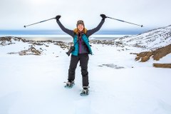 Auf Schneeschuhen unterwegs in Grönland. Foto: Dr. Till Pasquay