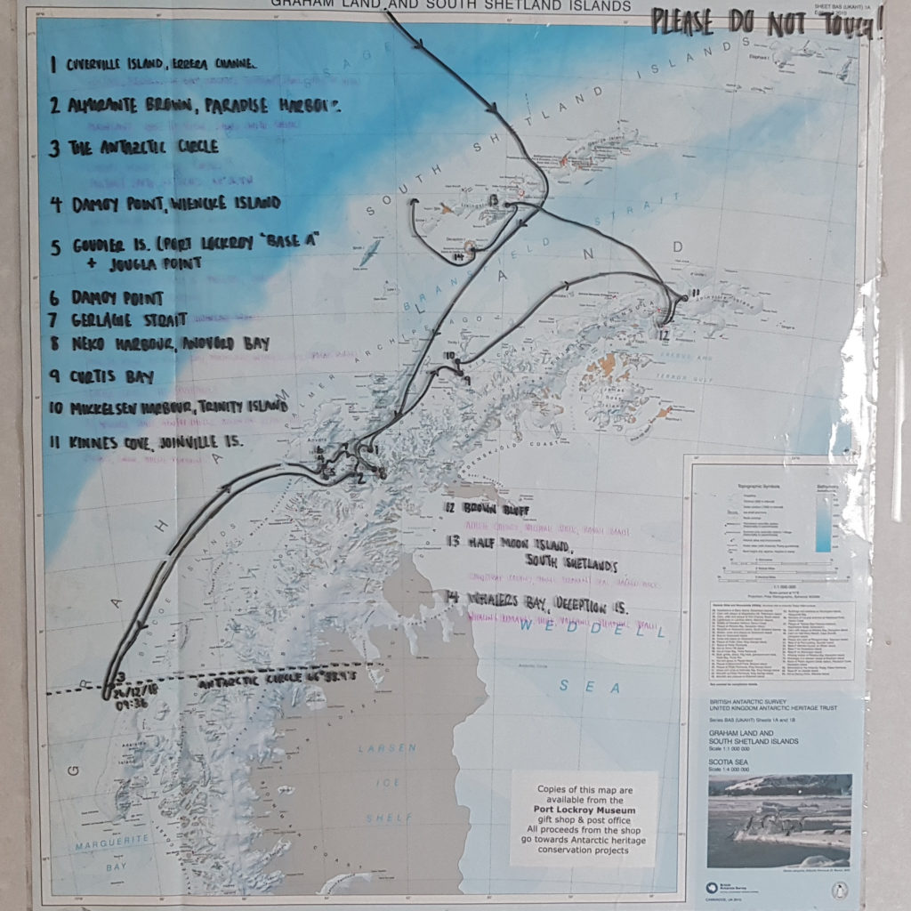 Expedition zum Südpolarkreis - unsere Reiseroute