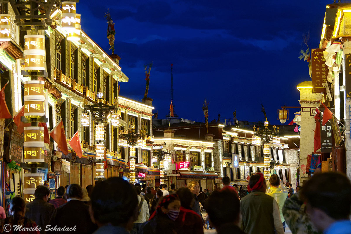 Barkhor in Lhasa am Abend