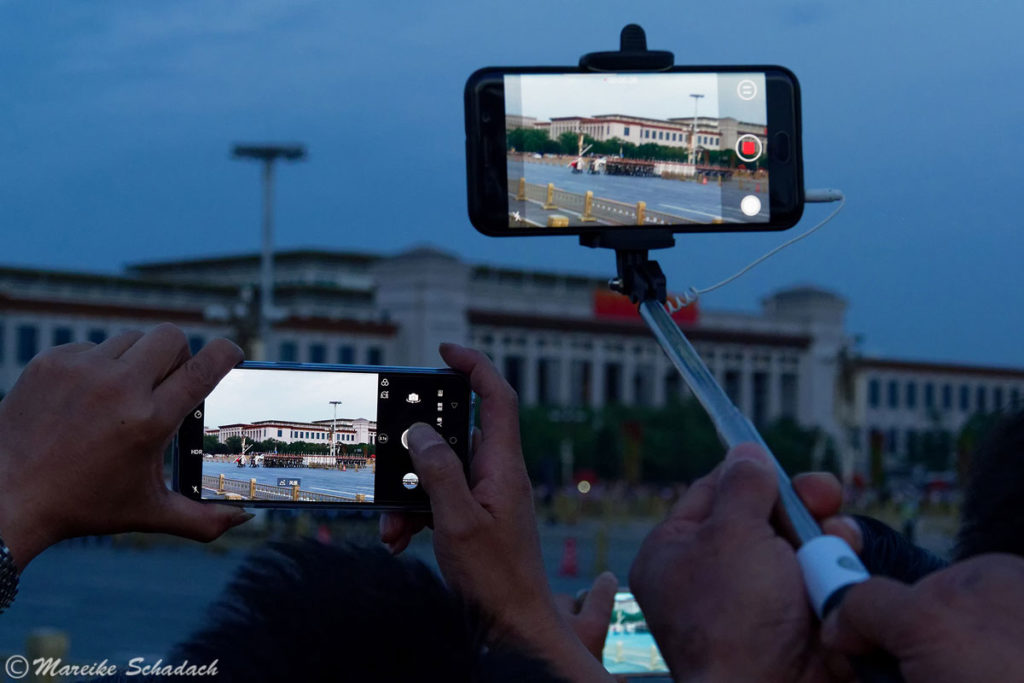 Fahnenzeremonie am Tiananmen-Platz