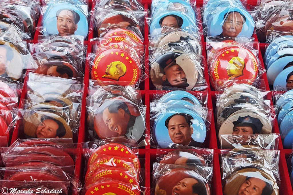 Kühlschrankmagneten mit Mao-Porträt, Beijijng