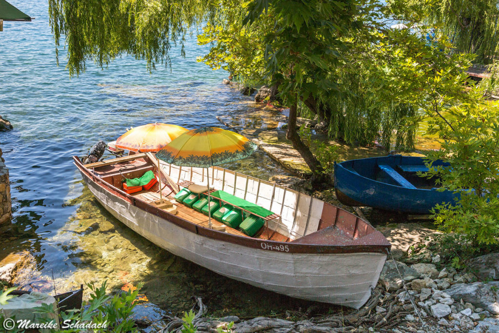 Boot am Ohridsee in Mazedonien