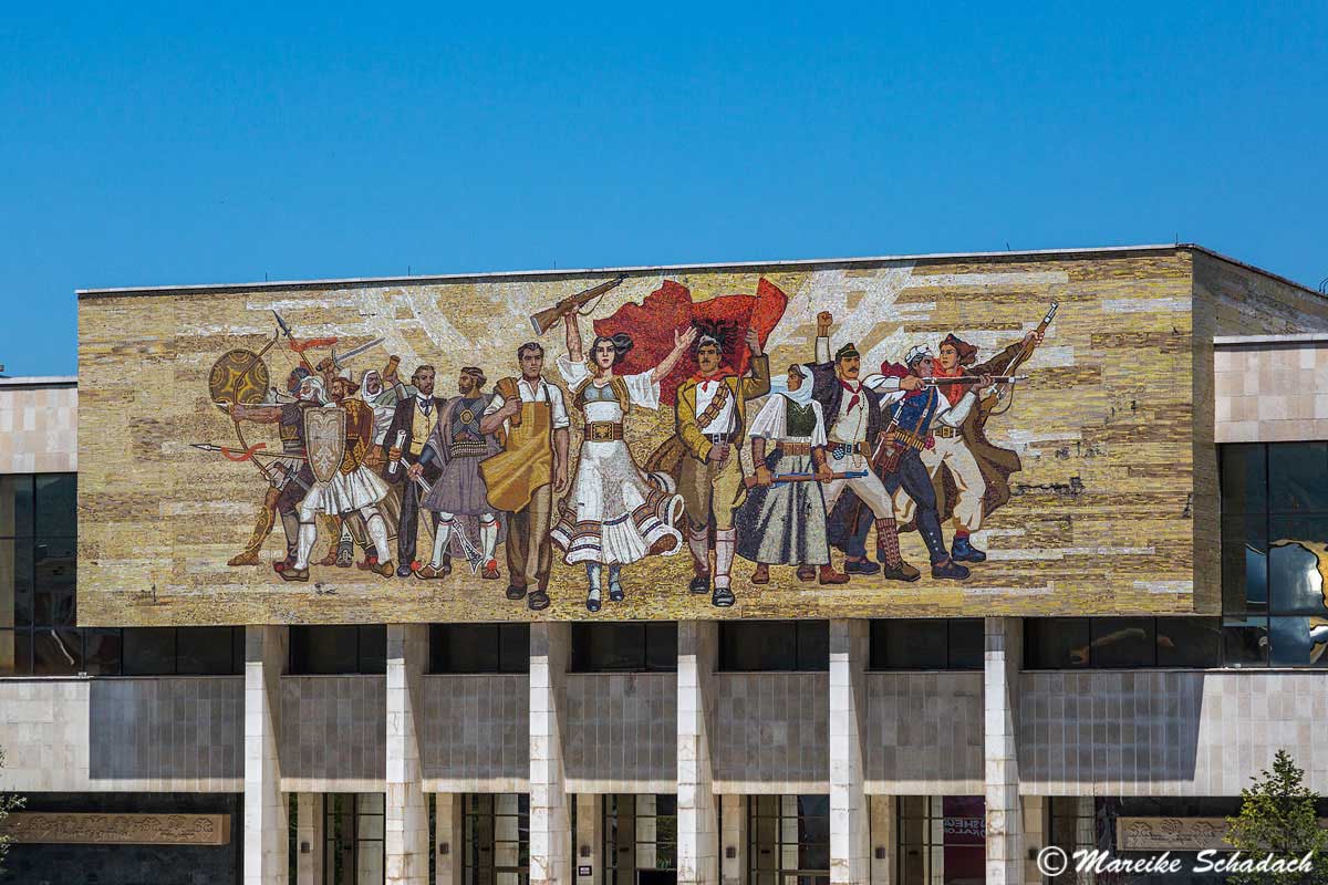  Mosaik das Freiheitskämpfer Tirana, Albanien