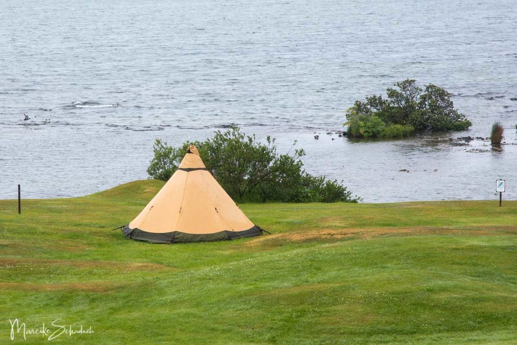 Zelt am Campingplatz Mývatn