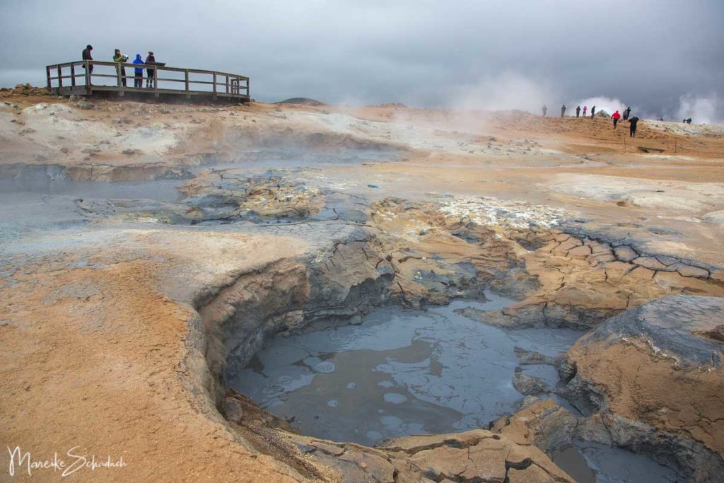 Wandern im Hochtemperaturgebiet Hverarönd am Mývatn