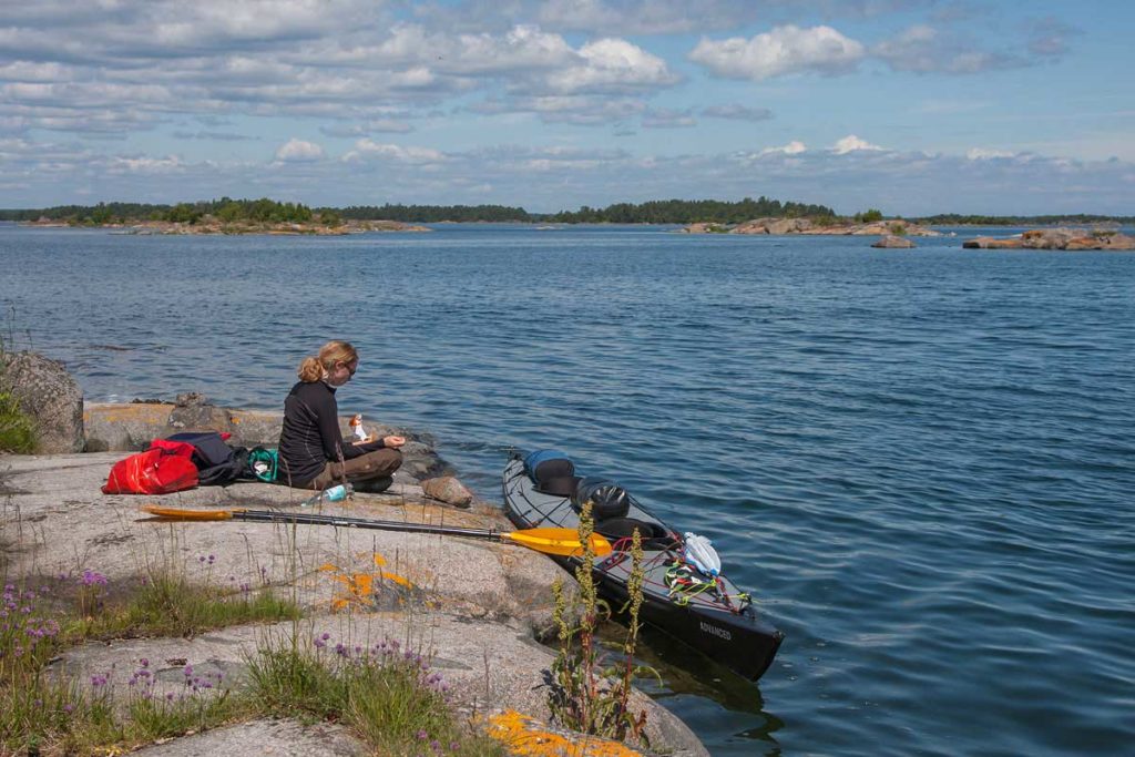 Kajaktour in den Schären von Schweden