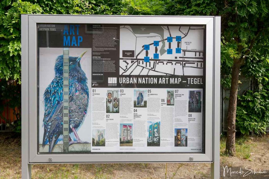 Art Park Tegel, Berlin - Übersichtsplan der Murals