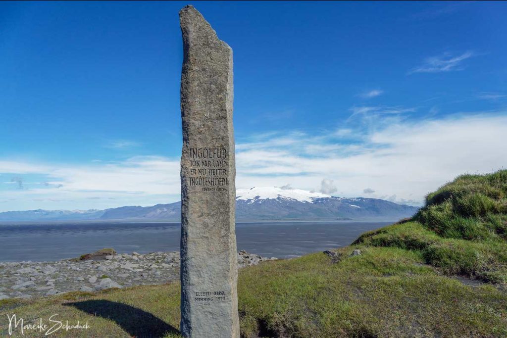 Denkmal bei Ingólfshöfði - Island