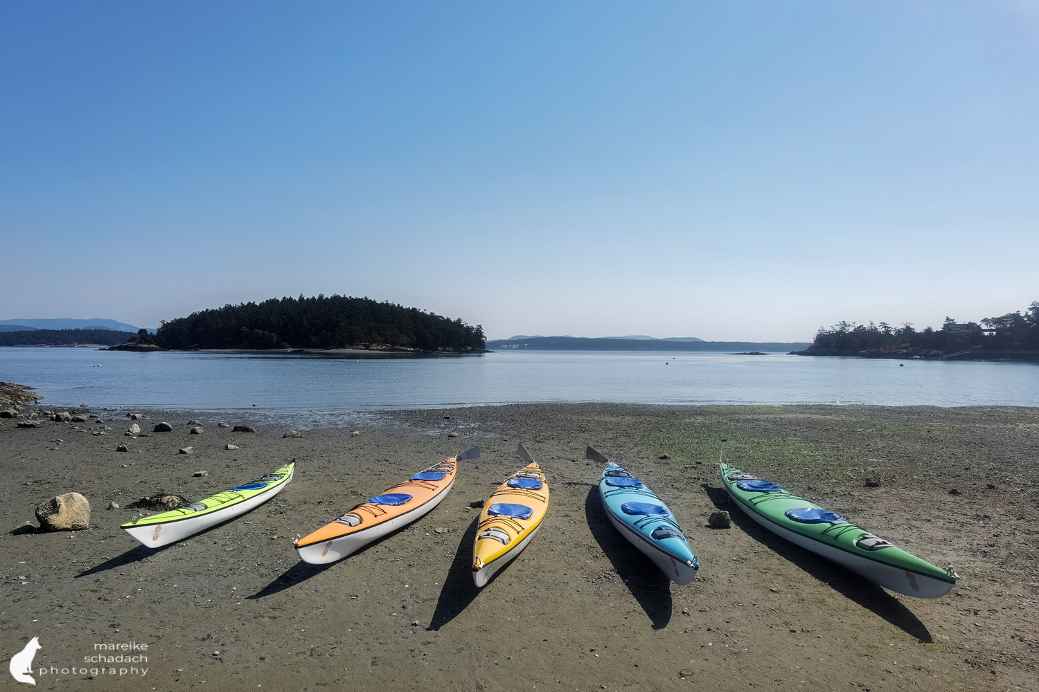 Start unserer Kajaktour bei den San Juan Islands