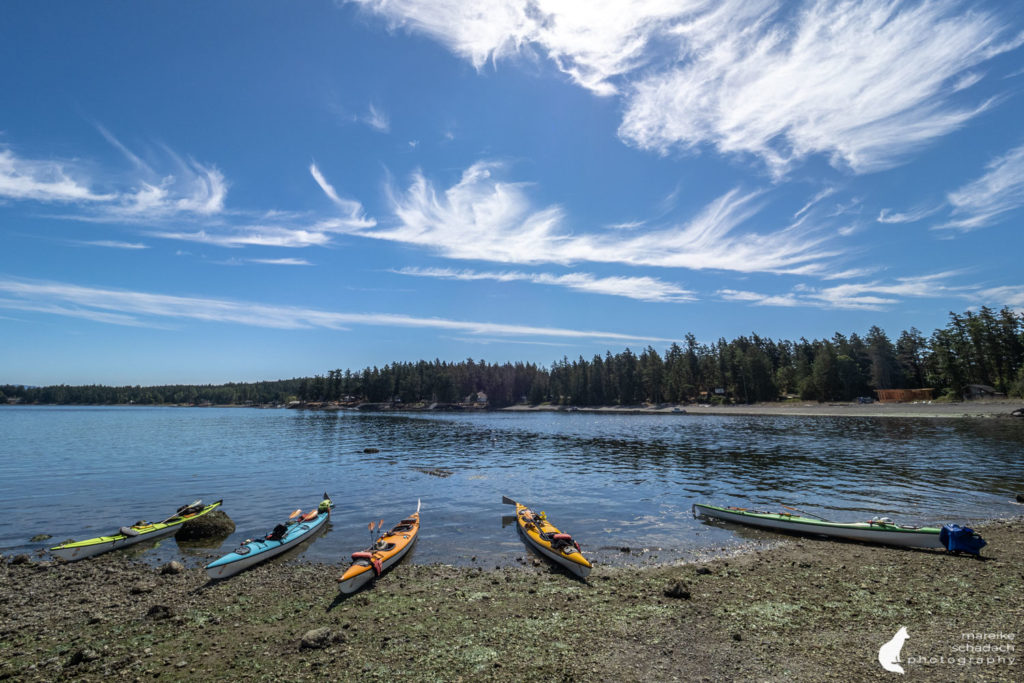 Rast während der Kajaktour bei den San Juan Islands