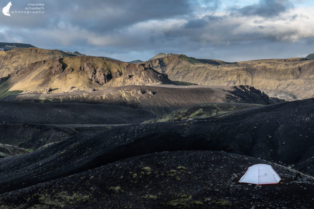 Laugavegur Island - Zelt im Camp Botnar