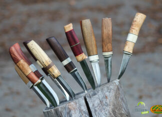 Messerbaukurs – Handwerk nach Vorbild der Sami bei Trekk’n Guide Selbst gebaute Messer im Messerbaukurs – Handwerkkurs