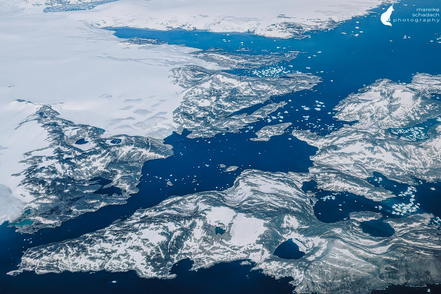 Grönland Kajaktour Luftbild