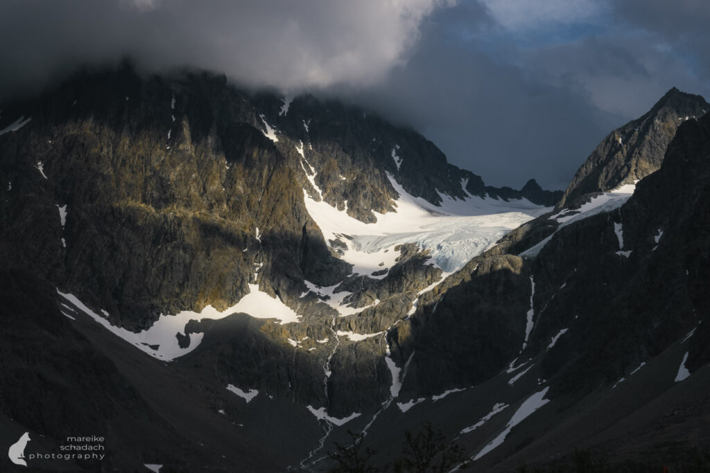 Gletscher am "Blauer See" in den Lyngenalpen