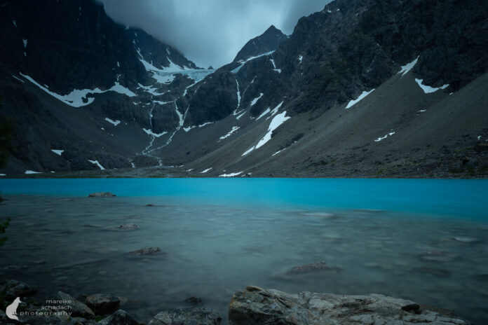 Wanderung zum Blåisvatnet "Blauer See" in den Lyngenalpen, Norwegen