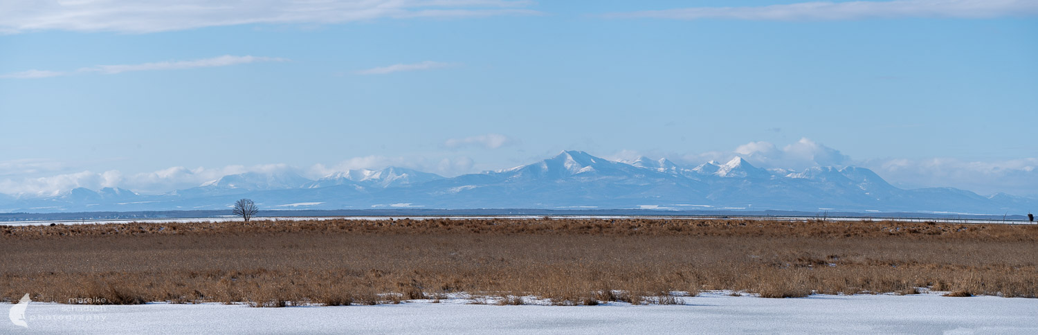 Panorama im Winter auf der Notsuke-Halbinsel