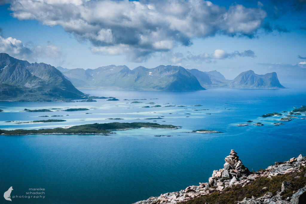 Panorama beim Husfjellet Hike auf Senja