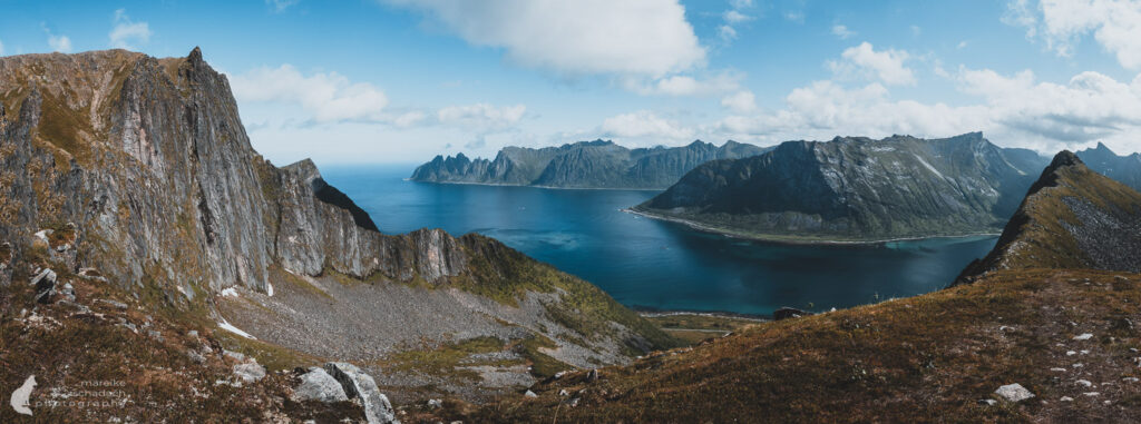 Panorama beim Husfjellet Hike auf Senja
